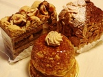 3つのナッツ系ケーキ