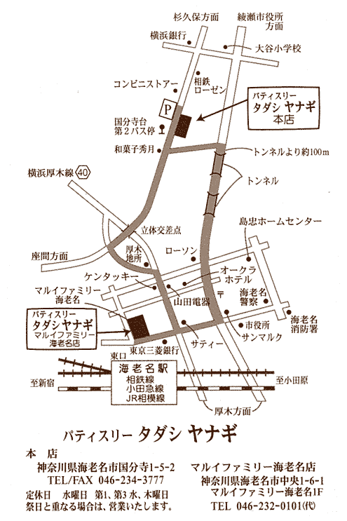 タダシヤナギ地図